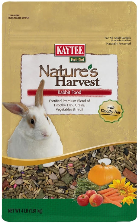 4 lb Kaytee Forti Diet Natures Harvest Rabbit Food