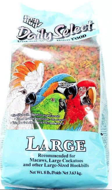 Large - 24 lb (3 x 8 lb) Pretty Pets Pretty Bird Daily Select Premium Bird Food