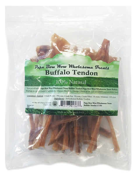 0.5 lb Papa Bow Wow Buffalo Tendon Dog Treats
