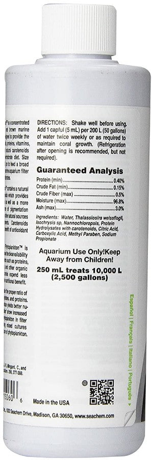 51 oz (6 x 8.5 oz) Seachem Reef Phytoplankton Unique Blend of Green and Brown Phytoplankton for Aquariums