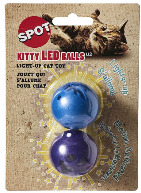6 count (3 x 2 ct) Spot Kitty LED Light Up Cat Toy