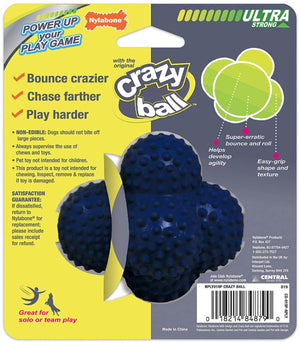 1 count Nylabone Power Play Crazy Ball Dog Toy Large