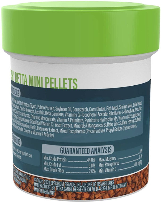 6.12 oz (6 x 1.02 oz) GloFish Betta Mini Pellets Betta Food