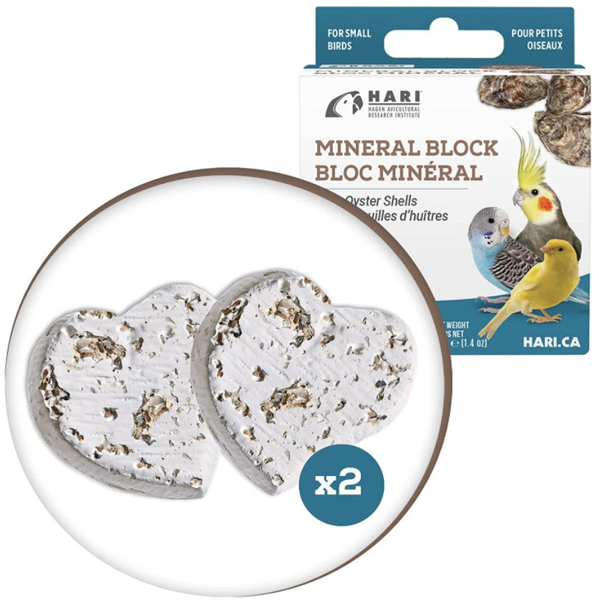 1.4 oz HARI Oyster Shell Mineral Block for Small Birds