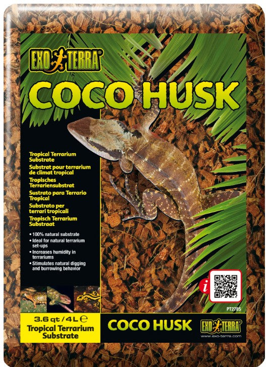 21.6 quart (6 x 3.6 qt) Exo Terra Coco Husk Coconut Fiber Bedding for Reptile Terrariums