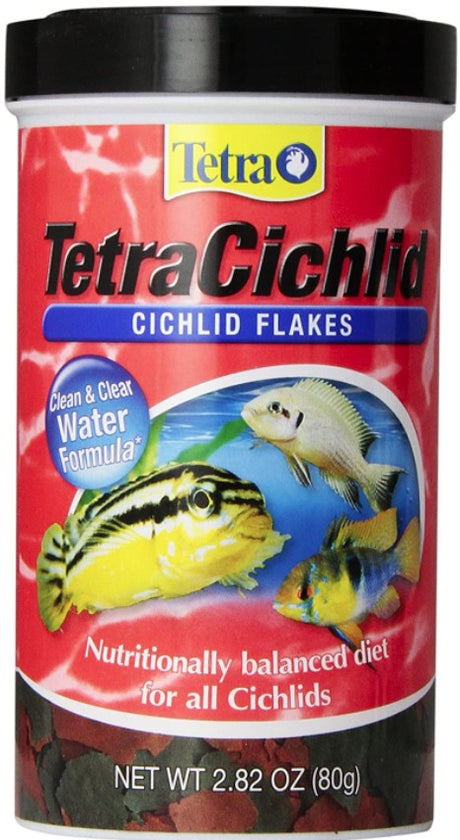11.28 oz (4 x 2.82 oz) Tetra TetraCichlid Cichlid Flakes Naturally Balanced Diet for All Cichlids