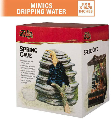 Zilla Spring Cave with Running Water for Geckos and Chameleons