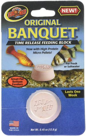 12 count Zoo Med Original Banquet Time Release Feeding Block for Fresh or Saltwater Fish