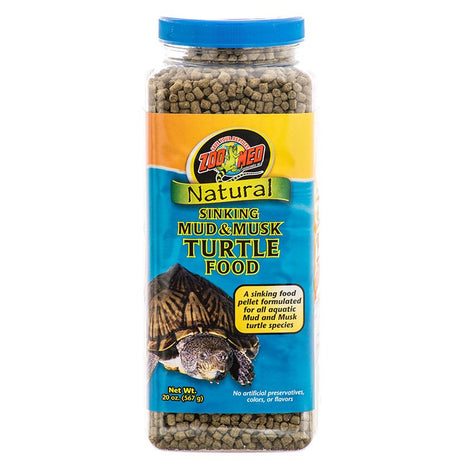20 oz Zoo Med Natural Sinking Mud and Musk Turtle Food