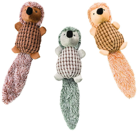 6 count Spot Long Tail Hedgehog Plush Dog Toy