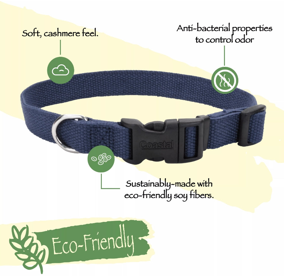 Coastal Pet New Earth Soy Adjustable Dog Collar Onyx Black - PetMountain.com