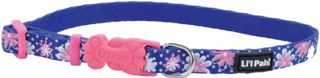 Lil Pals Reflective Collar Flowers with Dots - PetMountain.com