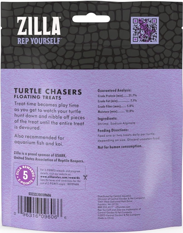 2 oz Zilla Turtle Chasers Floating Treats Shrimp