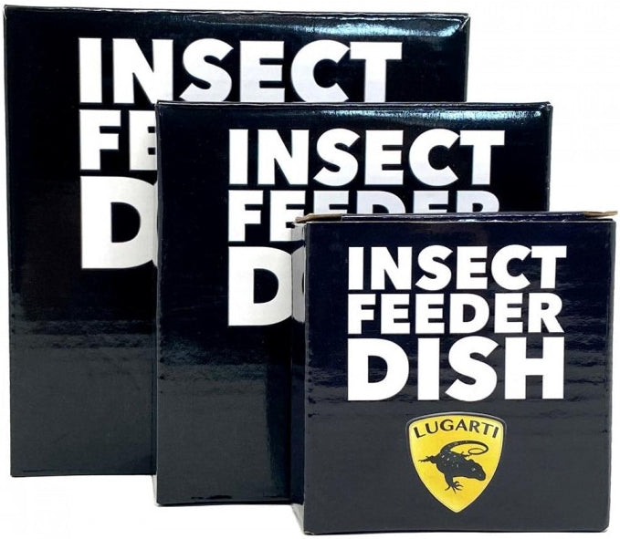 Medium - 6 count Lugarti Insect Feeder Dish Black