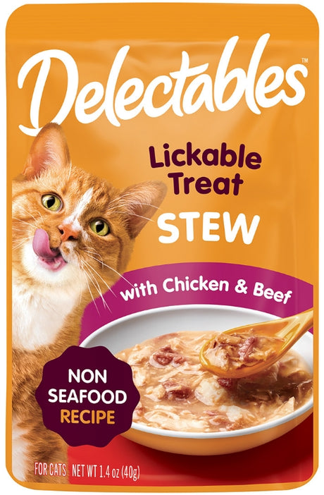 1 count Hartz Delectables Stew Lickable Treat for Cats Chicken and Beef