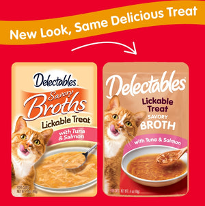1 count Hartz Delectables Savory Broth Lickable Treat for Cats Tuna and Salmon