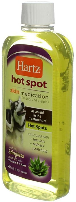8 oz (2 x 4 oz) Hartz Hot Spot Skin Medication for Dogs and Puppies