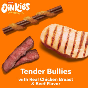 60 count (3 x 20 ct) Hartz Oinkies Chickentastic Tender Bullies for Dogs