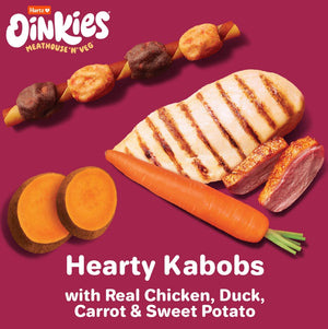 108 count (6 x 18 ct) Hartz Oinkies Meathouse n Veg Hearty Kabobs for Dogs