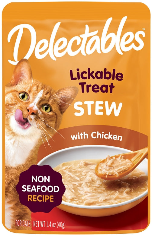 12 count (12 x 1 ct) Hartz Delectables Stew Lickable Treat for Cats Chicken