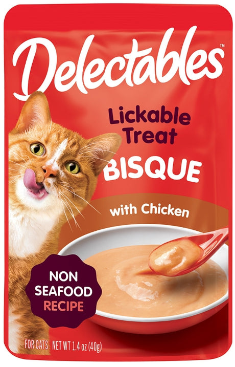 1 count Hartz Delecatbles Bisque Lickable Treat for Cats Chicken