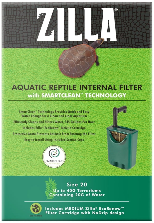 1 count Zilla Aquatic Reptile Internal Filter with SmartClean Technology