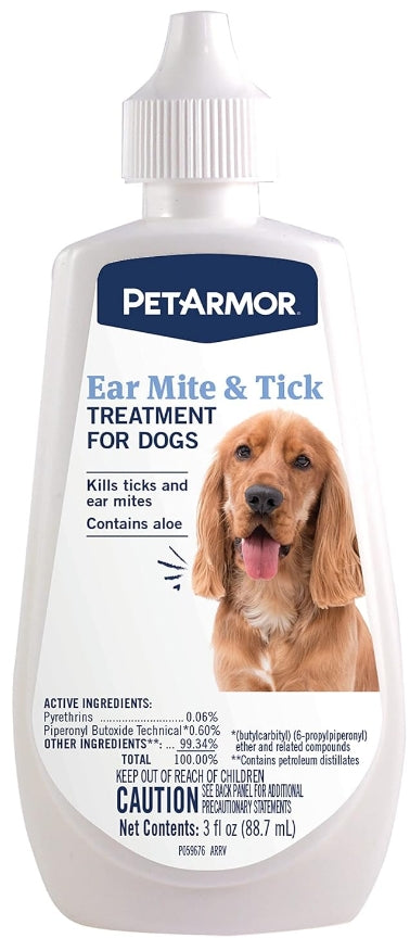 27 oz (9 x 3 oz) PetArmor Ear Mite and Tick Treatment for Dogs