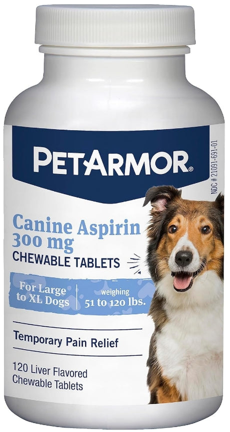 120 count PetArmor Canine Asprin Chewable Tablets for Large Dogs
