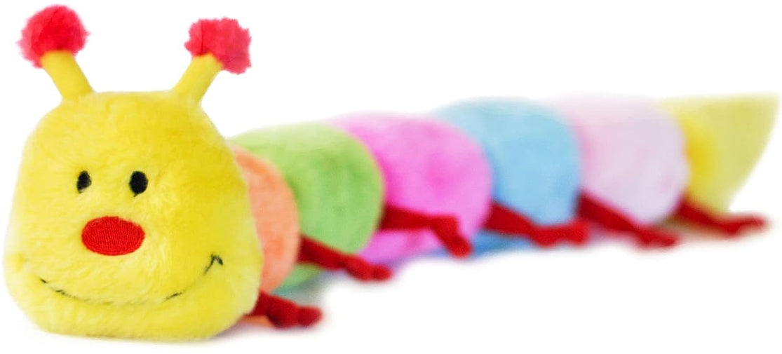 Large - 1 count ZippyPaws Plush Caterpillar Toy with Squeakers
