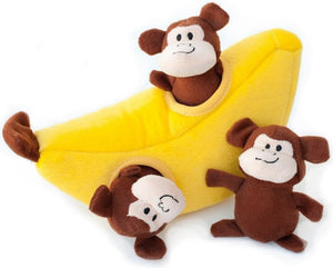 3 count ZippyPaws Interactive Monkey and Banana Burrow