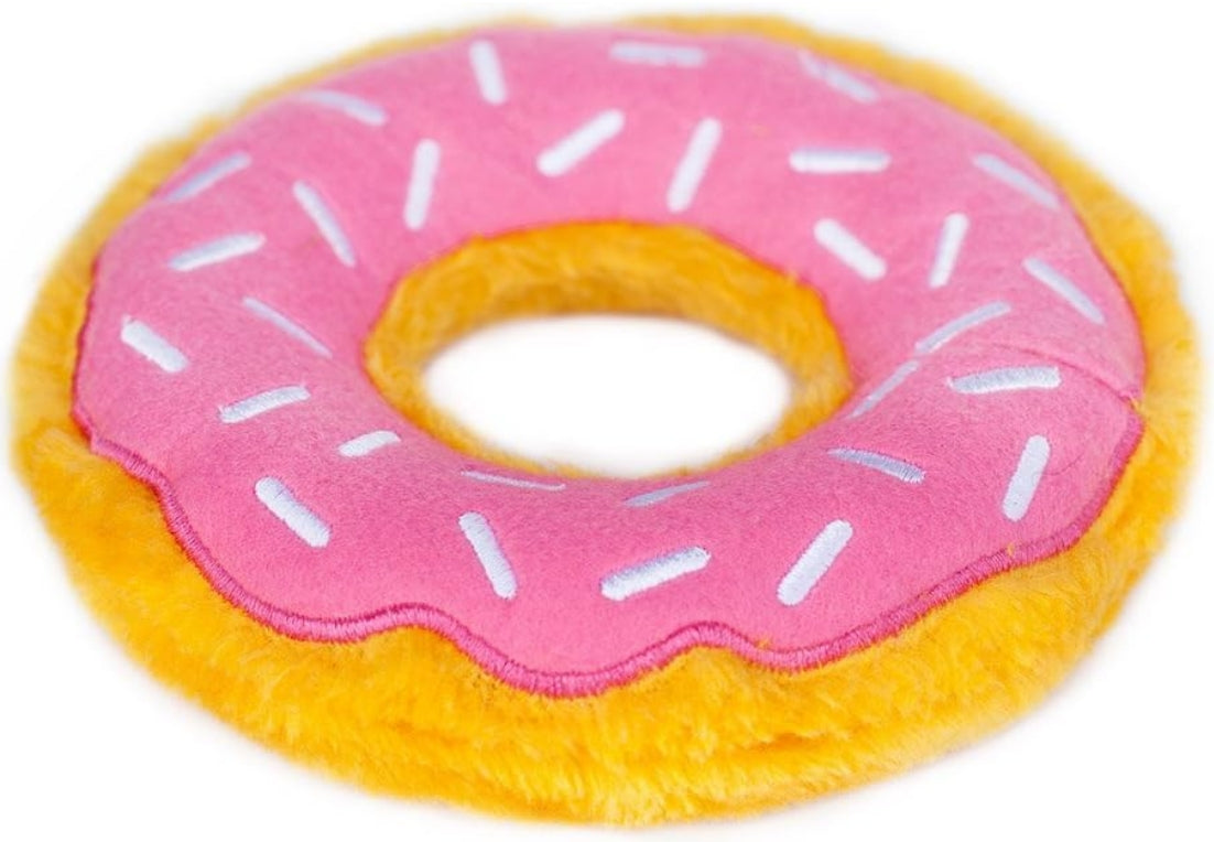 1 count ZippyPaws Dog Donutz Toy Strawberry Sprinkle