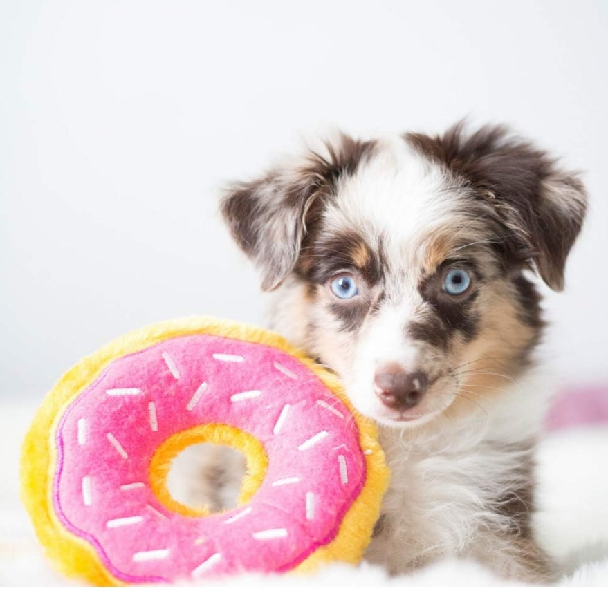 1 count ZippyPaws Dog Donutz Toy Strawberry Sprinkle