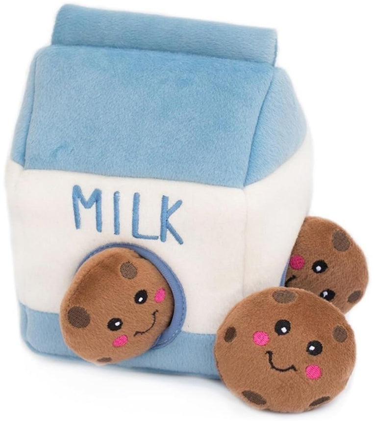 1 count ZippyPaws Interactive Milk and Cookies Burrow
