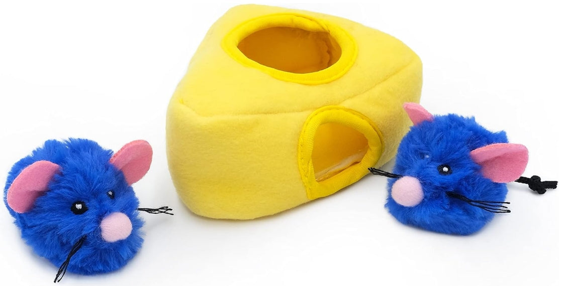 3 count ZippyPaws Interactive Mice and Cheese Burrow for Cats