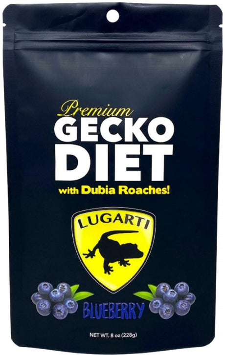 8 oz Lugarti Premium Gecko Diet with Dubia Roaches Blueberry Flavor