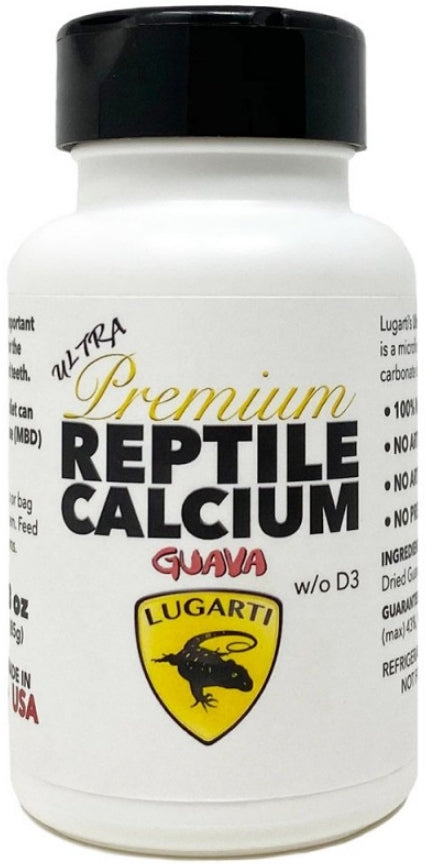 9 oz (3 x 3 oz) Lugarti Premium Reptile Calcium without D3 Guava Flavor