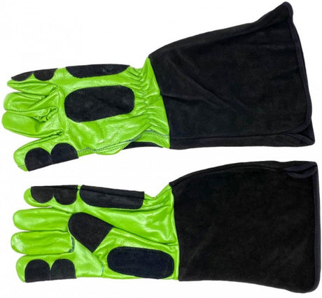 3 count (3 x 1 ct) Lugarti Professional Reptile Handling Gloves Toxic Green