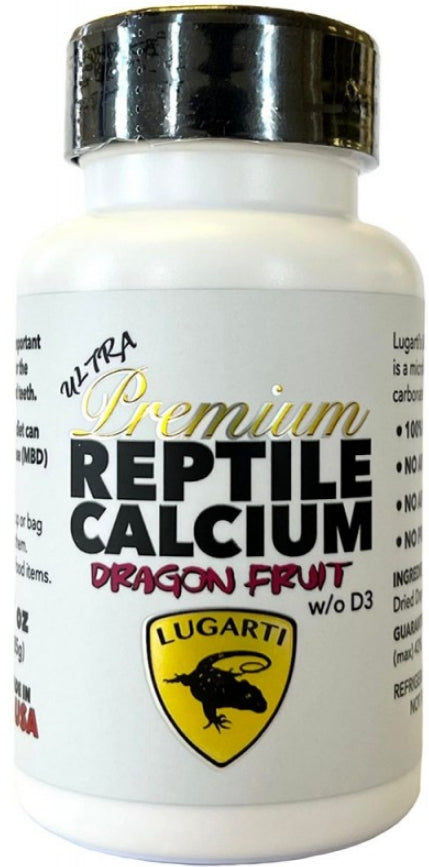 9 oz (3 x 3 oz) Lugarti Ultra Premium Reptile Calcium without D3 Dragon Fruit Flavor