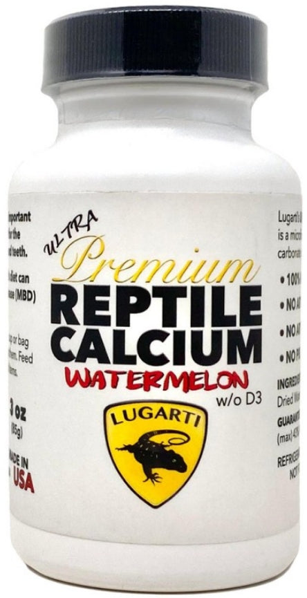 9 oz (3 x 3 oz) Lugarti Ultra Premium Reptile Calcium without D3 Watermelon Flavor