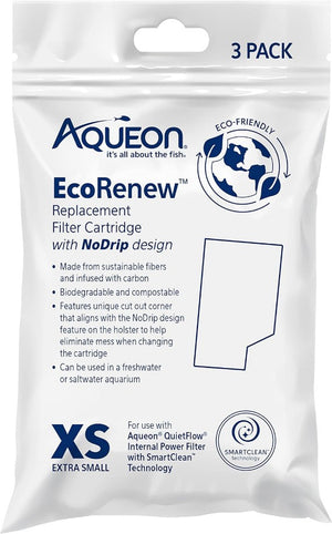 Extra Small - 18 count (6 x 3 ct) Aqueon EcoRenew Replacement Filter Cartridge