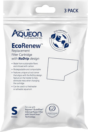 Small - 18 count (6 x 3 ct) Aqueon EcoRenew Replacement Filter Cartridge