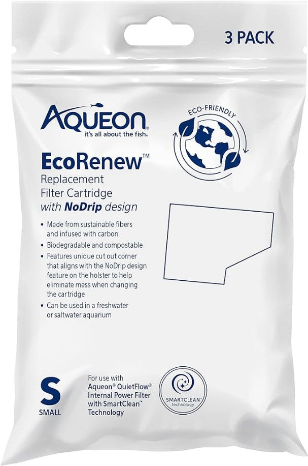 Small - 3 count Aqueon EcoRenew Replacement Filter Cartridge