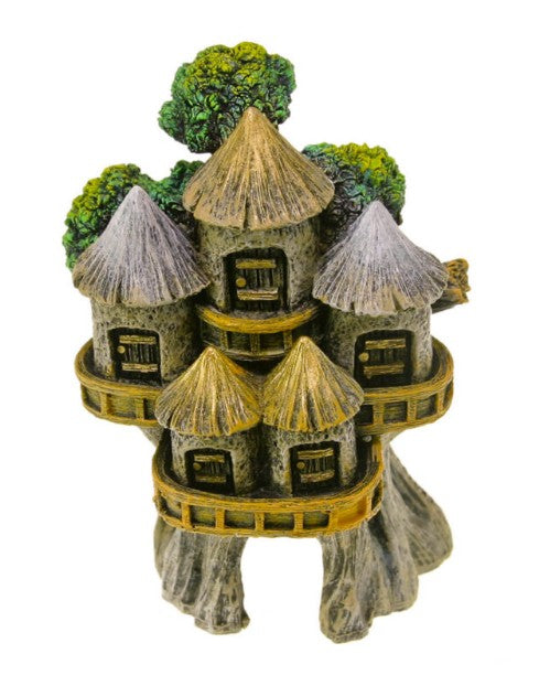 1 count Blue Ribbon Exotic Environments Tree House Village Ornament
