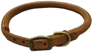 Circle T Rustic Leather Dog Collar Chocolate - PetMountain.com