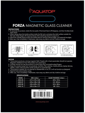 Small - 1 count Aquatop Forza Floating Magnetic Glass Cleaner