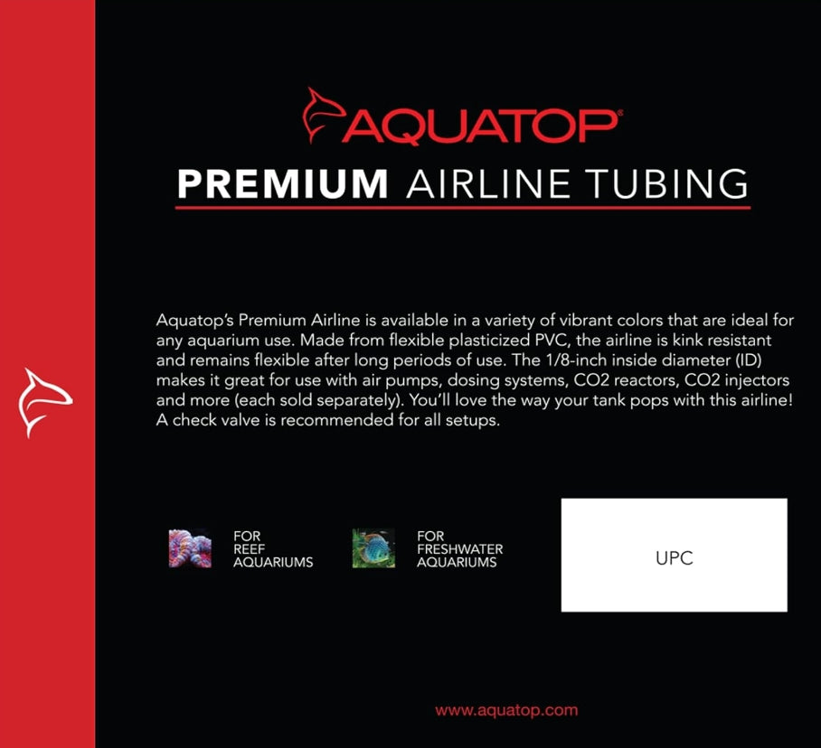 52 feet (4 x 13 ft) Aquatop Premium Airline Tubing Black