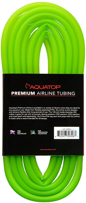 52 feet (4 x 13 ft) Aquatop Premium Airline Tubing Neon Green