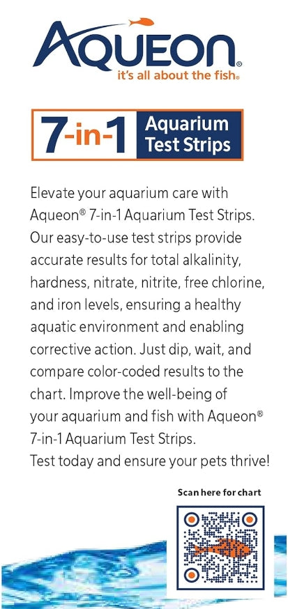 150 count (3 x 50 ct) Aqueon 7-in-1 Aquarium Test Strips