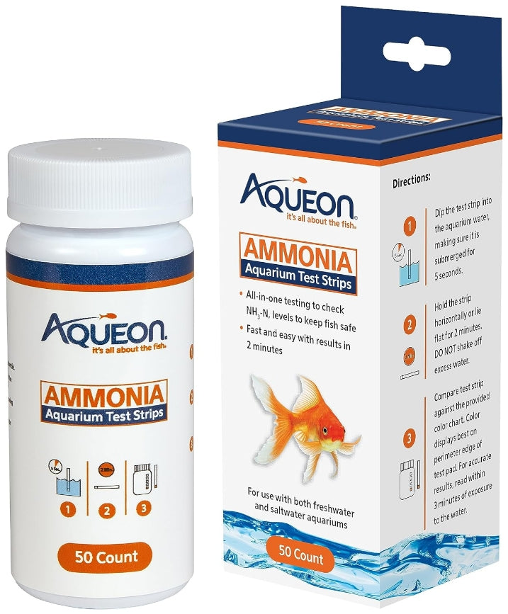 150 count (3 x 50 ct) Aqueon Ammonia Aquarium Test Strips