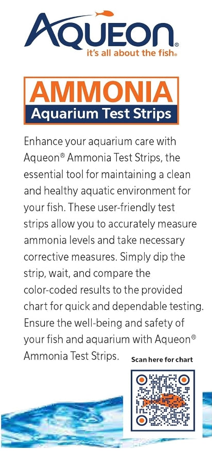 150 count (3 x 50 ct) Aqueon Ammonia Aquarium Test Strips